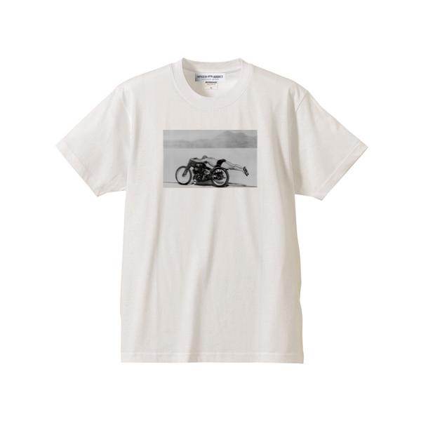 SPEED ADDICT フォトプリント T-shirt WHITE/白ドラッグレースnascarマ...