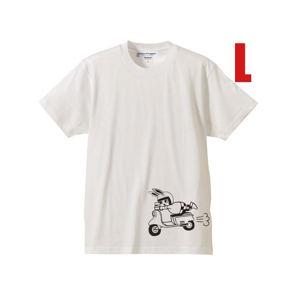 CHECKER RABBIT サイドプリント T-SHIRT L（チェッカーラビットサイドプリントT...