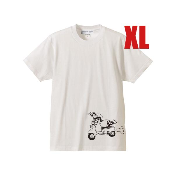 CHECKER RABBIT サイドプリント T-SHIRT XL/富士重工業ラビットスクーターs1...
