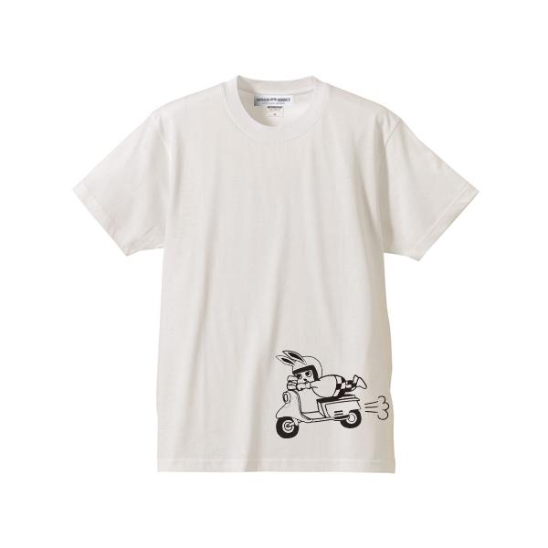 CHECKER RABBIT サイドプリント T-SHIRT/富士重工業ラビット鉄スクータージュニア...