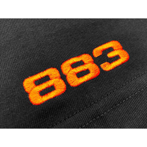 883 刺繍 T-shirt/黒ハーレーエボスポーツスターsportsterironxl883nアイ...