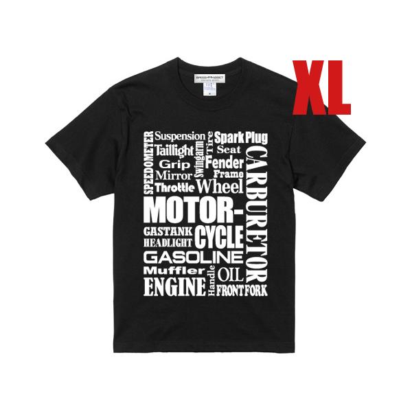 "MOTORCYCLE" T-shirt BLACK XL/黒championチャンピオンプラグpl...