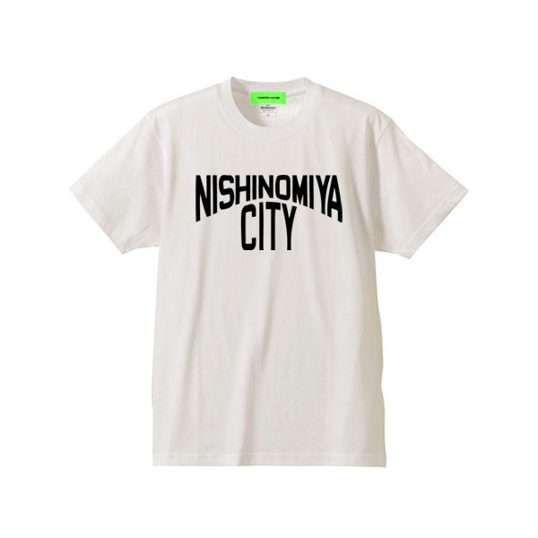 NISHINOMIYA CITY T-shirt WHITE/白西宮市tシャツさくら夙川駅苦楽園口駅...