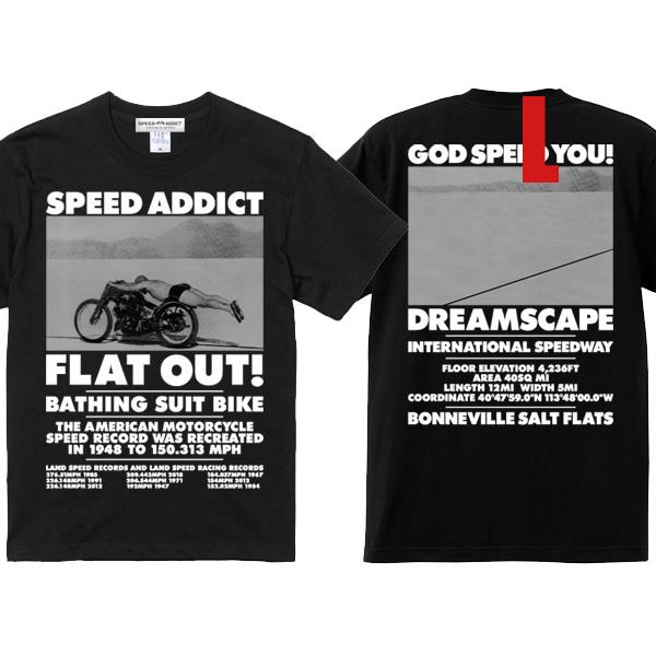 FLAT OUT! T-shirt BLACK L/フォトプリントmooneyesムーンアイズvon...