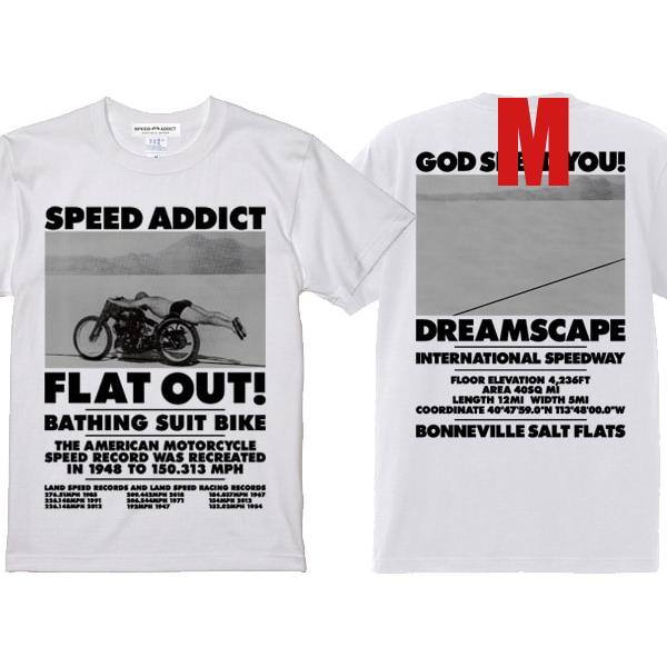 FLAT OUT! T-shirt WHITE M/フォトプリントmooneyesムーンアイズvon...