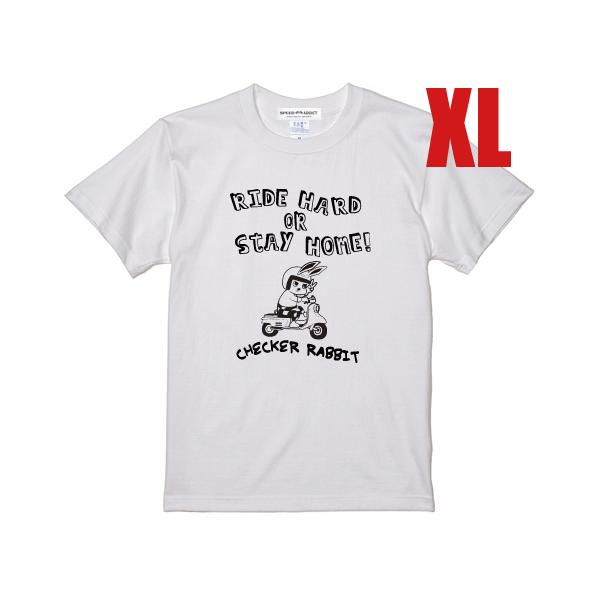 CHECKER RABBIT T-shirt WHITE XL/チェッカー富士重工業ラビットスクータ...