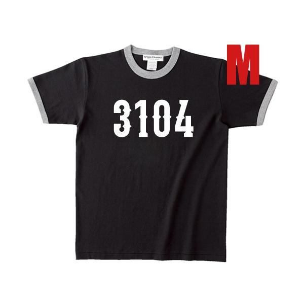 3104 Ringer T-shirt BLACK × GRAY M/リンガーtシャツ黒teeレタリ...
