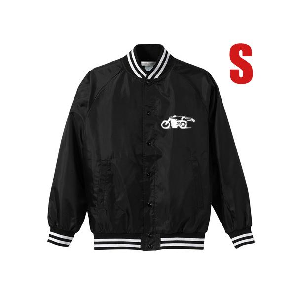 SPEED ADDICT 手書き風 NYLON STADIUM JKT BLACK S/bellベル...