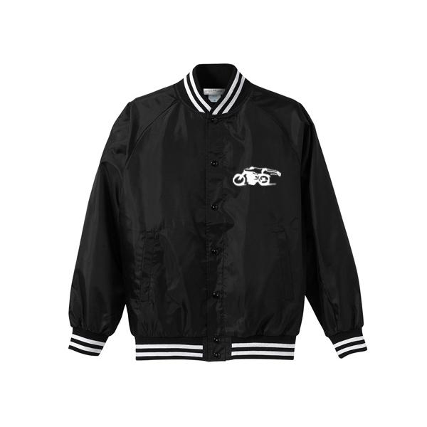 SPEED ADDICT 手書き風 NYLON STADIUM JKT BLACK/bellベルbu...
