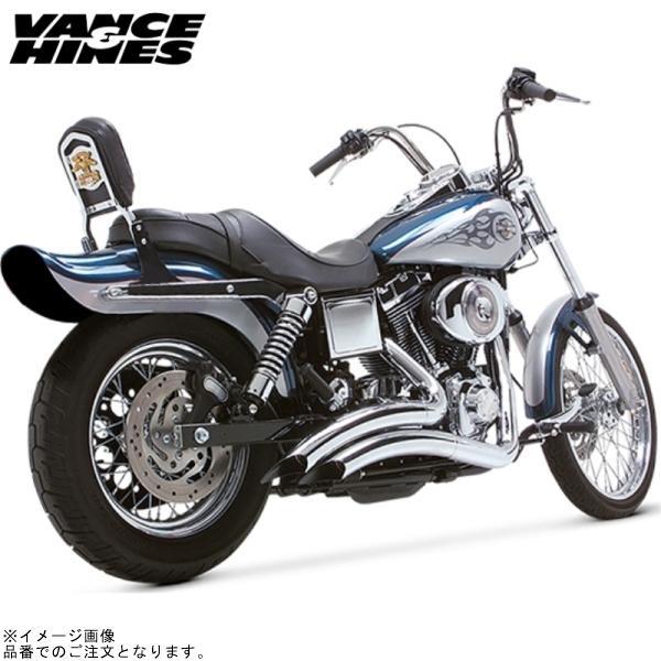 バンス&amp;ハインズ 1800-0083 2-2 ビッグラディウス2-2 クローム マフラー DYNA ...