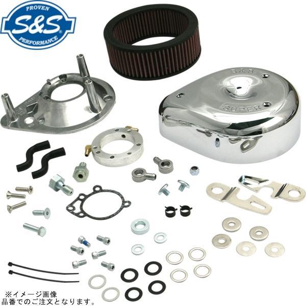 S＆S エスアンドエス 17-0448 クラシックティアドロップ エアクリーナーキット クローム ス...
