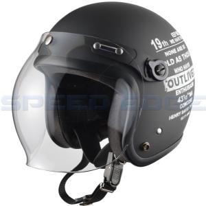 [レディース・キッズ] ジェットヘルメット ライフロール マットブラック｜speed-edge