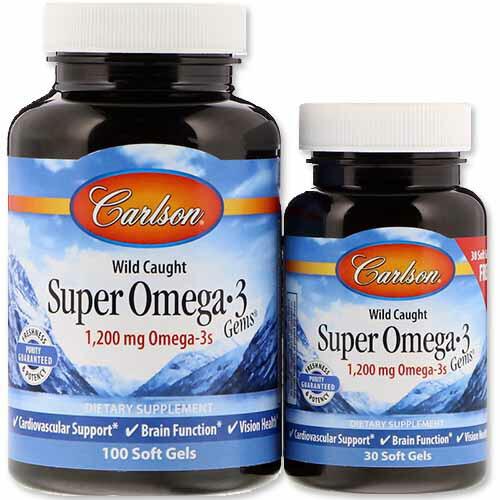 カールソンラボ 天然 オメガ3 ナチュラルレモンフレーバー 1200mg 100+30粒 ソフトジェ...