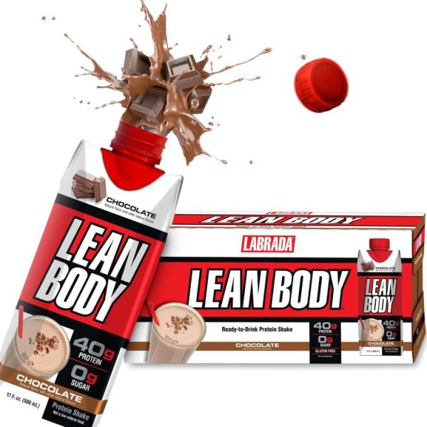リーンボディ プロテインシェイク チョコレート (17オンス) 12パック　 Labrada: Le...