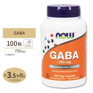 GABA (ギャバ) 750mg 100粒 NOW Foods (ナウフーズ)｜speedbody