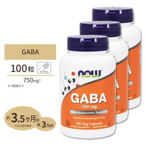 [3個セット] GABA (ギャバ) 750mg 100粒 NOW Foods (ナウフーズ)