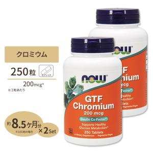 [2個セット] GTF クロミウム 200mcg イーストフリー 250粒 NOW Foods (ナウフーズ)｜speedbody