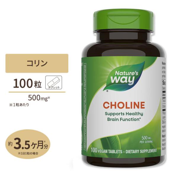【クーポンあり】ネイチャーズウェイ コリン 500mg 100粒 Nature&apos;s Way Chol...