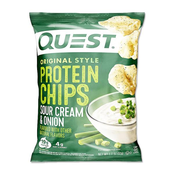 クエストニュートリション プロテインチップス サワークリーム&amp;オニオン味 32g (1.1oz) Q...