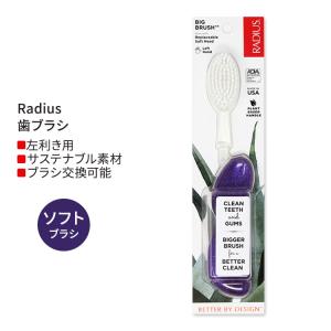 ラディウス ビッグ ブラシ 左手用 パープルギャラクシー Radius Big Brush Left Hand Purple Galaxy 歯ブラシ ソフト毛 左利き用 パープル 紫｜speedbody