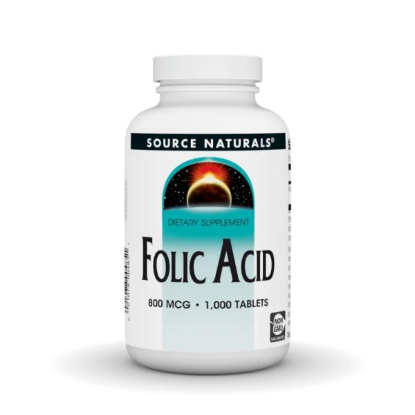 ソースナチュラルズ 葉酸 800mcg 1000粒 Source Naturals Folic Ac...