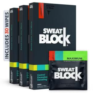 スウェットブロック マキシマムストレングス アンチパースピラント ワイプ 30枚 SweatBlock Maximum Strength Antiperspir お取り寄せ