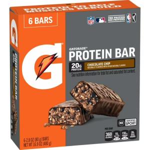 ゲータレード チョコチップ プロテインバー 79g 6本入 Gatorade Chocolate Chip Protein Bar, 2.8 oz, 6 Cou お取り寄せ