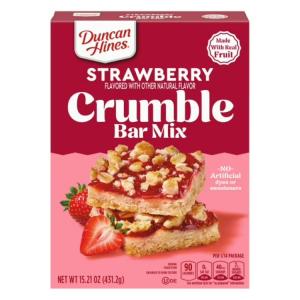 お取り寄せ ダンカンハインズ ストロベリーフレーバー クランブルバーミックス 431.2g Duncan Hines Strawberry Flavored C