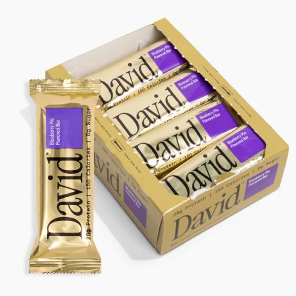 デビッド ハイプロテインバー ブルーベリーパイ たんぱく質28g 12本入 David High P...