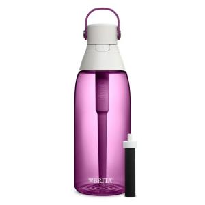 お取り寄せ ブリタ プレミアム プラスチック 浄水ウォーターボトル オーキッド 1.1L ストロー付き Brita 36oz Premium Plastic F