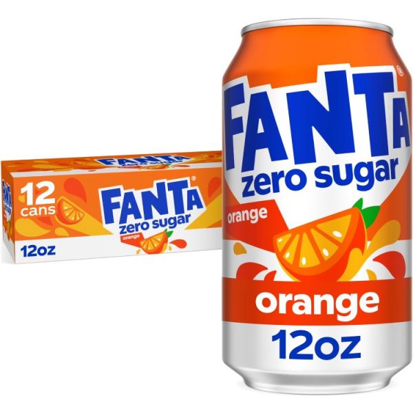 ファンタ ゼロシュガー オレンジソーダポップ 355ml 12本パック Fanta Zero Sug...