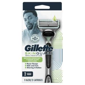 ジレット スキンガード メンズカミソリ 本体 替刃2個付 Gillette SkinGuard Men's Razor Handle and 2 Blade R お取り寄せ