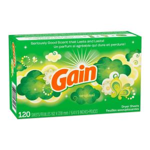 ゲイン ドライヤーシート オリジナル 120枚 しわ伸ばし Gain Original Dryer Sheets 120 Count アメリカ [海外直送] アメリカ 有名ブランド 米国｜speedbody