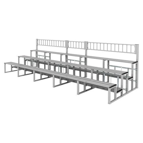 折りたたみ式アルミ製観覧席3段5連セット手すり付 (SPD-353/K-35ST)