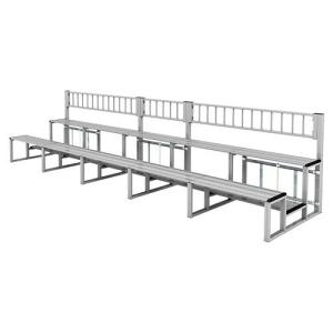 折りたたみ式アルミ製観覧席足場ワイドタイプ2段5連セット手すり付 (SPD-355/K-FW25ST)