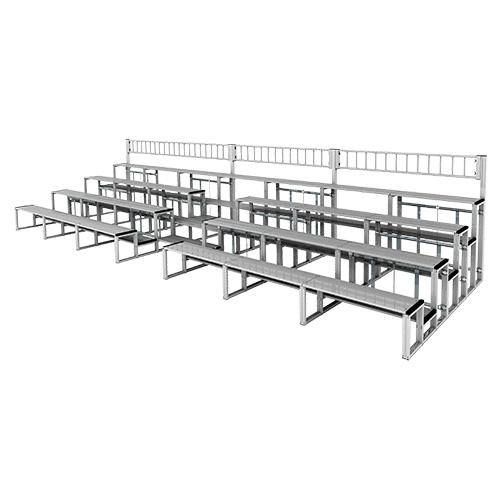 折りたたみ式アルミ製観覧席4段7連ステップセット手すり付 (SPD-361/K-47SST)