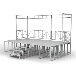 折りたたみ式アルミ製バックパネルステージ Aセット (SPD-406/S-AS90WP)