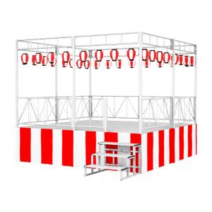 大型やぐらステージ(L)手すり付 (SPD-612/YS-OL54T)