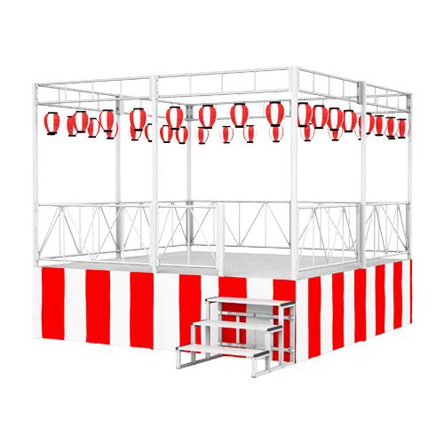 大型やぐらステージ(L)手すり付 (SPD-612/YS-OL54T)