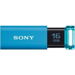 【新品】1週間以内発送 ソニー USBメモリ USB3.1 16GB ブルー キャップレス USM1...