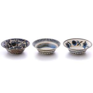 マルサン近藤 クラシコ ボウル(3柄組), くろ, 約径16.5×高5.0cm