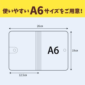 シール帳 バインダー 透明 クリア A6 シー...の詳細画像4