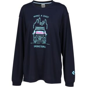 CONVERSE コンバース ガールズロングスリーブシャツ Tシャツ ロンT 長袖 吸汗速乾 女の子 バスケ ミニバス チーム 部活 トレーニング 練習 プラクティス 可愛い｜spg-sports