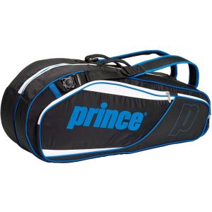 Prince プリンス テニス・バドミントン用　ラケットバッグ　6本入 AT872 BLK/BLU｜spg-sports