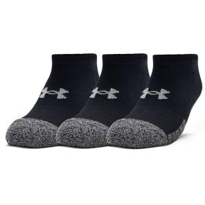 UNDER　ARMOUR アンダーアーマー UA　ヒートギア　ノーショー　ソックス 3足セット 1346755 BLK/BLK/STL｜spg-sports