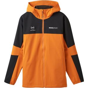 デサント DESCENTE HEATNAVI ソフトシェル バックロゴ フルジップフーディー DMMWJF13 ORBK｜spg-sports