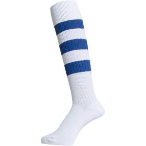 マイン mine ラグビー ソックス RUGBY SOCKS メンズ ホワイト×ブルー 25-27cm ストッキング 靴下 摩耗に強い サッカー 部活 クラブ チーム トレーニン
