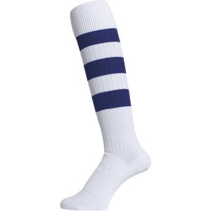 マイン mine ラグビー ソックス RUGBY SOCKS メンズ ホワイト×ネイビー 25-27cm ストッキング 靴下 耐摩耗性 サッカー 部活 クラブ チーム トレーニン