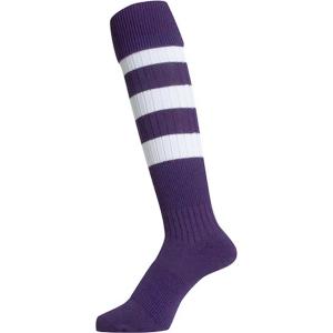マイン mine ラグビー ソックス RUGBY SOCKS メンズ パープルネイビー×ホワイト 25-27cm ストッキング 靴下 摩耗に強い サッカー 部活 クラブ チーム