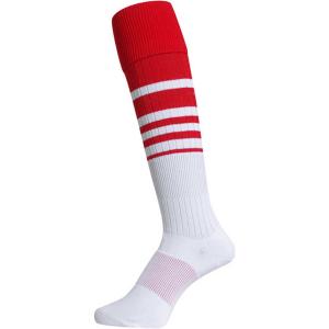 マイン mine ラグビー ソックス RUGBY SOCKS メンズ レッド×ホワイト 25-27cm ストッキング 靴下 摩耗に強い サッカー 部活 クラブ チーム トレーニン
